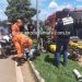 JARU – Mototaxista fica gravemente ferido ao ser colidido por motociclista na avenida JK ao tentar acessar a BR-364
