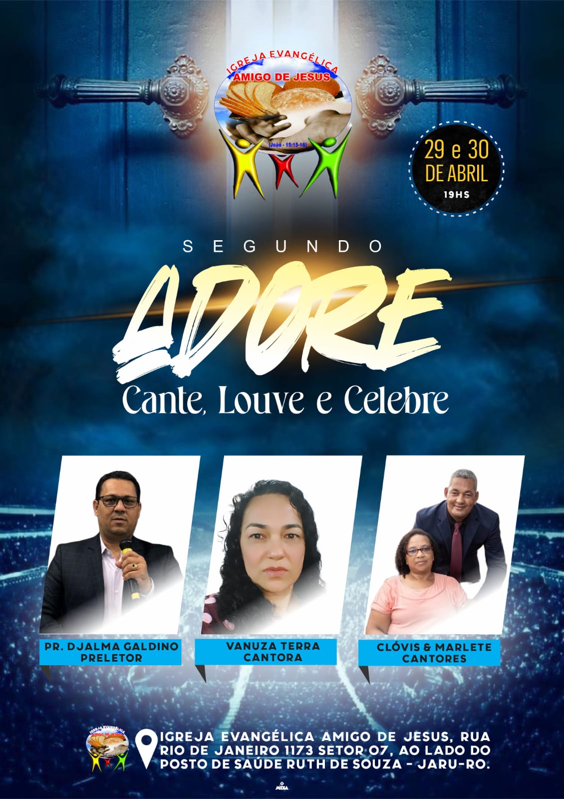 Segundo Adore um evento de louvor e adoração será neste fim de semana