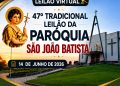 Leilão da 47ª Festa de São João Batista será neste domingo e uma moto e um bezerro serão sorteados