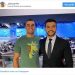 Matheus Ribeiro leva namorado de Rondônia para conhecer estúdio do ‘Jornal Nacional’