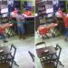 Funcionário reage a assalto e ataca bandido com cadeirada; veja o vídeo