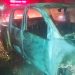 JARU – Caminhonete Hilux pega fogo e fica completamente destruída na Linha 630