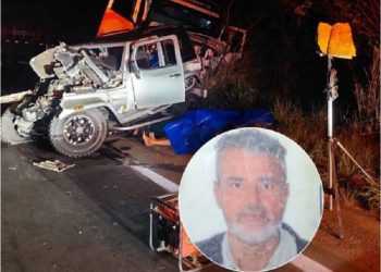 Professor de Engenharia morre preso às ferragens após batida frontal entre Jeep Troller e caminhão na BR-364
