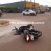 JARU – Motociclista cai sobre canteiro da avenida Dom Pedro I e fica ferido após colisão com carro