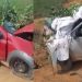 Colisão frontal entre Fiat Strada e Celta deixa 4 pessoas gravemente feridas na RO-133; veja o vídeo