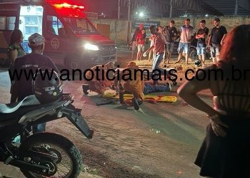 JARU – Motociclista cai após colidir em canteiro na Linha 605