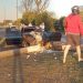 Motorista fratura as duas pernas ao subir com carro em rotatória e atingir poste de concreto na BR-364