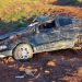 Com casal a bordo, carro capota na BR-364; Bombeiros e PRF são mobilizados