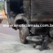 JARU – Motociclista tem a perna dilacerada após acidente na BR-364 envolvendo caminhão, que pegou fogo; veja o vídeo