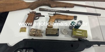 Novamente armas e drogas são encontradas pela guarnição da PM em Theobroma