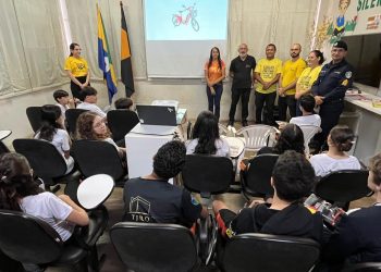 Escola Kolping promove palestra sobre a conscientização do uso seguro de bicicletas motorizadas e não motorizadas