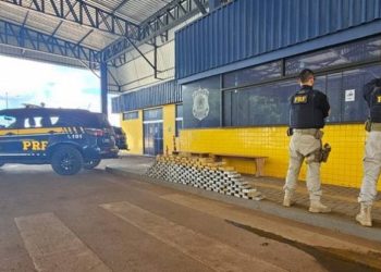 Agentes da PRF apreendem cerca de 200 kg de entorpecentes escondidos em pneus de caminhão na BR-364
