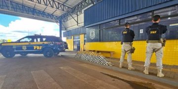 Agentes da PRF apreendem cerca de 200 kg de entorpecentes escondidos em pneus de caminhão na BR-364