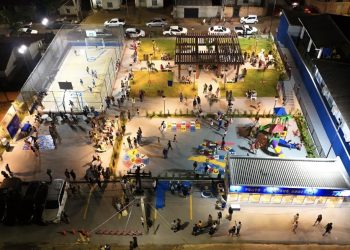 Prefeitura de Jaru inaugura nova praça pública e quadra poliesportiva no bairro Jardim Primavera