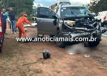 JARU – Colisão entre motocicleta e caminhonete na BR-364 deixa dois mortos