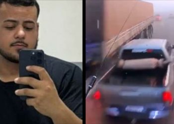 Vídeo impressionante mostra picape batendo em carreta na BR-364; jovem empresário morreu no acidente
