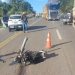 Mulher morre e outra ferida após colisão entre motocicleta e carro de passeio na BR-364