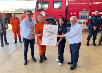 Corpo de Bombeiros realiza solenidade de inauguração da Torre de Salvamento em Altura em Jaru